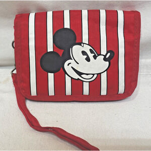 Vintage 80's 90's Mickey Mouse Disney Red Wallet